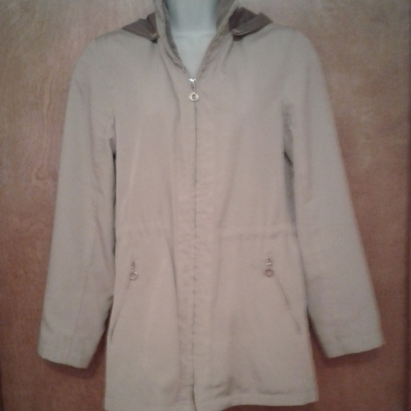 Veste Denim Femme Liz Claiborne Taille L - Couleur Kaki Avec Poches - Occasion Bon État